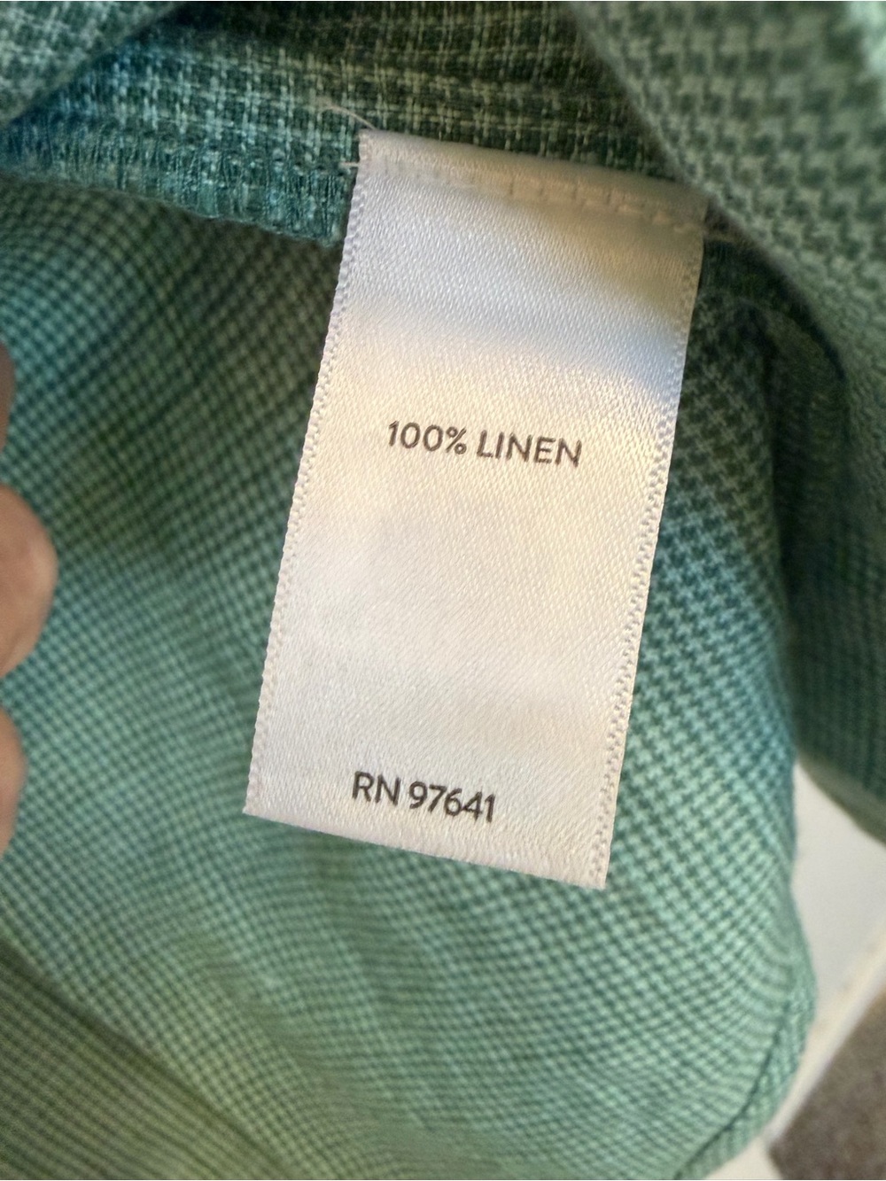 J Jill linen blouse light green large tall - Picture 3 of 6